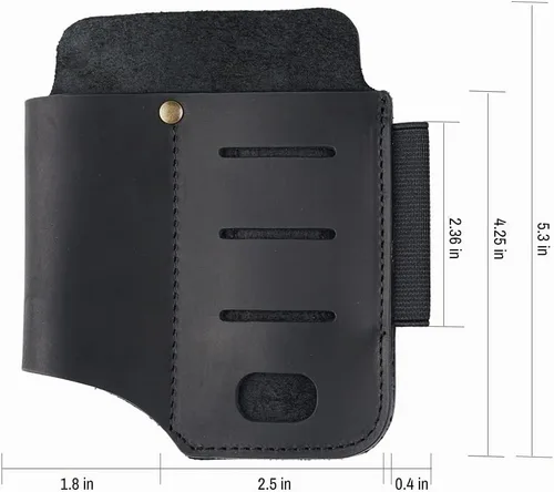 Vista 3 de VIPERADE PJ15 Funda multiherramienta para cinturón, funda de linterna de cuero, organizador de cinturón EDC, organizador de bolsillo EDC de cuero