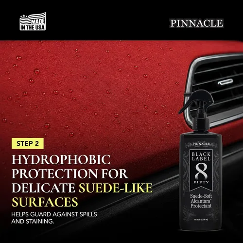 Vista 4 de Pinnacle Black Label Alcantara® Limpiador y protector suave de gamuza Limpia y protege suavemente superficies delicadas de microfibra y gamuza