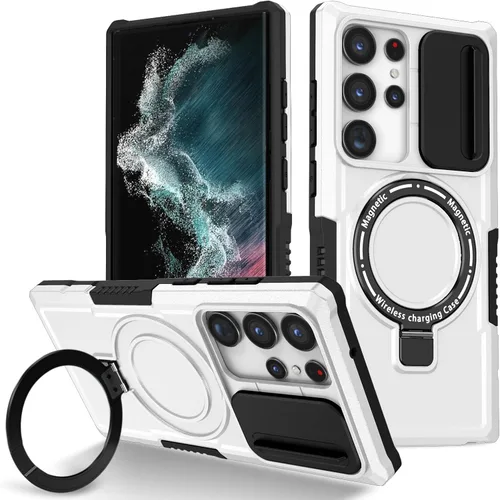 Vista 59 de Funda magnética para Samsung Galaxy Note 20 Ultra, soporte para teléfono, funda protectora mate a prueba de golpes, funda protectora para teléfono