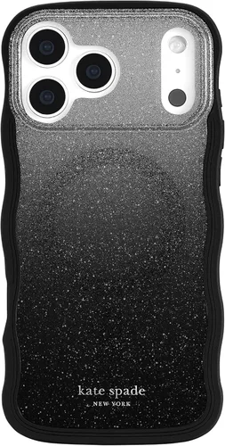 Vista 12 de Kate Spade New York Funda para iPhone 17 Pro Max, compatible con MagSafe, funda de diseño para teléfono, diseño de gemas azules de cama de flores