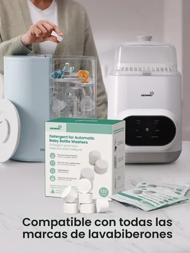 Vista 3 de GROWNSY Tabletas detergentes para lavadora de botellas de 130