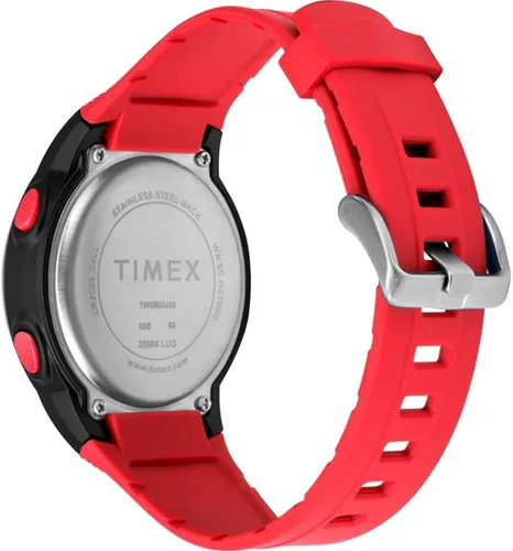 Vista 4 de Timex Reloj de cuarzo para hombre con correa de plástico, rojo, 21 (Modelo TW5M33400), Rojo -, Correa