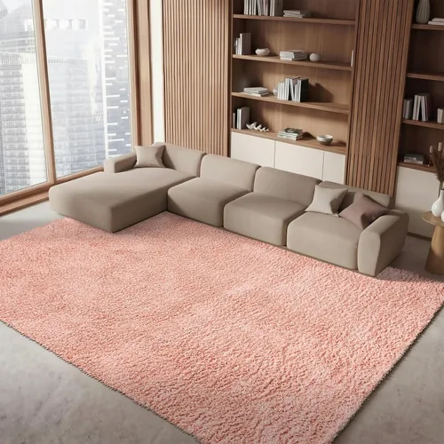 Vista 43 de SAFAVIEH - Colección August Shag, tapete decorativo, 2 x 5 pies, diseño sólido, beige, no desprende pelusa y fácil de cuidar, 1.5 pulgadas