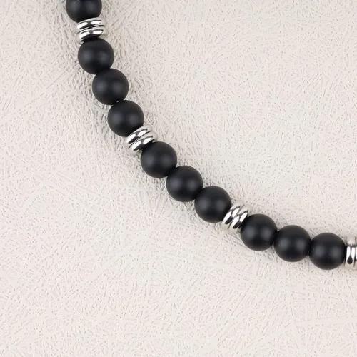 Vista 5 de GAVU Men's Stainless Steel Beaded Bracelet