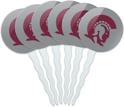 Vista 359 de Abilene Christian - Juego de 6 palillos para cupcakes con logotipo secundario