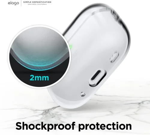Vista 9 de elago [Paquete] Funda de silicona compatible con iPhone 14 Pro Max y funda transparente compatible con AirPods Pro de 2ª