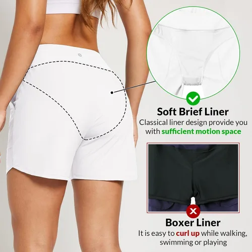Vista 29 de baleaf Traje de baño de cintura alta de 3, 5, 7, 9 pulgadas, para mujer, de secado rápido, con bolsillos