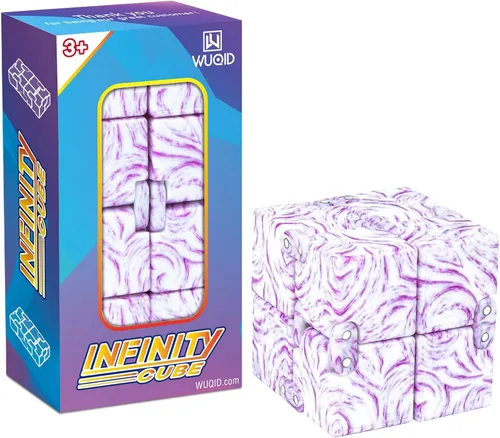 Vista 21 de WUQID Infinity Cube - Juguete antiestrés para niños y adultos, bonito, pequeño, accesorio único para aliviar la ansiedad y pasar el tiempo
