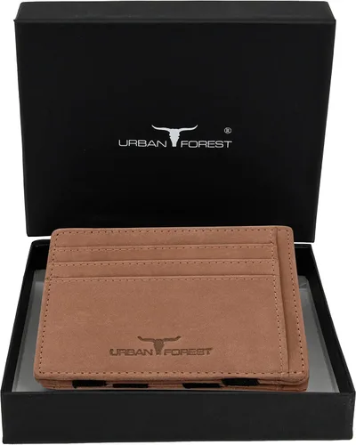 Vista 2 de Urban Forest Cartera mágica de cuero para hombre, Tabaco vintage, Casual