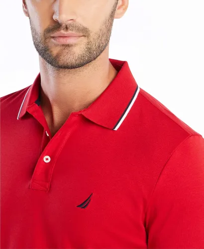 Vista 4 de Nautica Polo de manga corta con cuello de doble punta para hombre