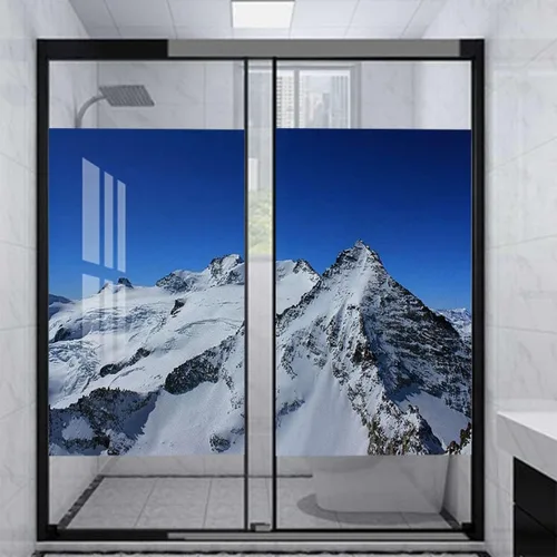 Vista 12 de Película de privacidad para ventana, color negro y naranja, autoadhesiva para bloqueo UV, control de calor, calcomanías de vidrio, silueta