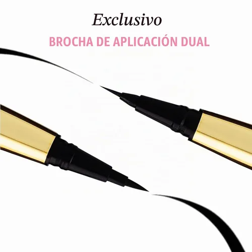 Vista 3 de Rouge & Rogue Delineador líquido impermeable – Ultra-negro, a prueba de manchas, de larga duración, vegano, libre de crueldad, punta de pincel