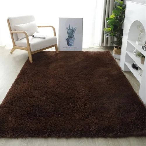Vista 18 de Lifup Alfombra rectangular esponjosa para sala de estar o dormitorio, color Naranja