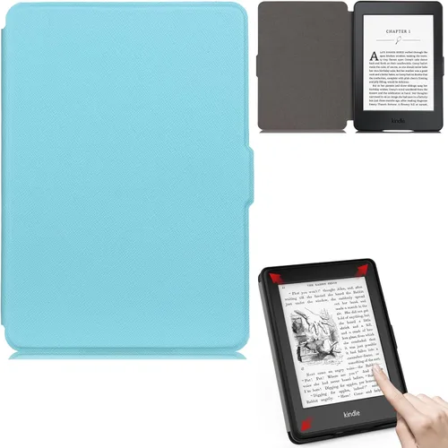 Vista 19 de Funda para Kindle Paperwhite, de piel sintética, con ranuras para tarjetas, con tapa de apagado y encendido automático para Amazon Kindle Paperwhite