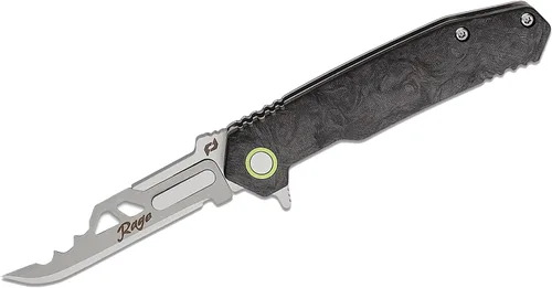 Vista 5 de Schrade Enrage Phantom Cuchillo de hoja reemplazable con mango de fibra de carbono, clip de bolsillo y bloqueo de marco para EDC, transporte diario