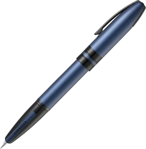 Vista 13 de Sheaffer Icon Chrome con aplicaciones PVD negro brillante - Med Nib Cromado