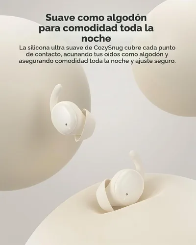 Vista 6 de Lytmi CozySnug C1 - Auriculares para dormir, Bluetooth 5.3 con bloqueo de ruido, control de aplicación, ajuste cómodo, 3 tamaños de puntas