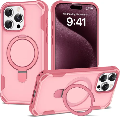 Vista 56 de Funda compatible con iPhone 12 y 12 Pro de 6.1 pulgadas con soporte de anillo magnético [protección militar contra caídas] [compatible con MagSafe]