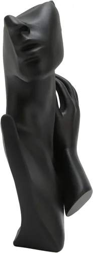 Vista 4 de GFRGFH Soporte de maniquí de joyería, exhibición de aretes con mano, organizador de busto de resina para mostrar joyas, collares, aretes, anillos