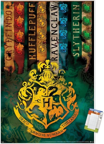Vista 10 de Trends International The Wizarding World: Harry Potter - Póster de pared con crestas de la casa, 14.725 x 22.375 pulgadas, versión enmarcada