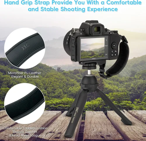 Vista 5 de JJC Correa de mano para cámara Nikon Z fc Zfc Z5 Z6 Z7 Z6II Z7II Z50 ZR D7500 D7200 D5600 D3500 D3200 Coolpix P1000 P950 B700 B600 P7800 P900 P610