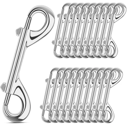 Vista 8 de ERKOON 4 Inch Double Ended Bolt Snap Hooks, Zinc Alloy Trigger Clips (50)