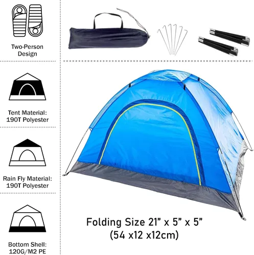 Vista 8 de Paquete de 10 tiendas de campaña a granel para 2 personas sin hogar, exploradores, camping, mochileros, impermeables, ligeras, fáciles de instalar