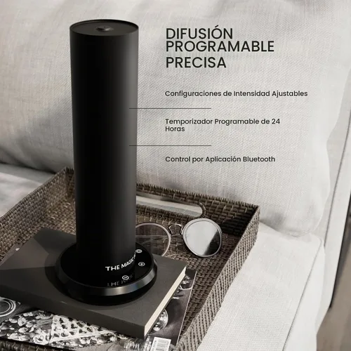 Vista 9 de The Magic Scent Difusor de Torre Bluetooth para Hogar y Oficina - Inteligente Ultra-Silencioso para Hogar y Hotel - Difusor Programable de Aire Frío