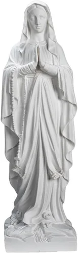 Vista 2 de THE FAITH GIFT SHOP Estatua Blanca Nuestra Señora de Lourdes (31")