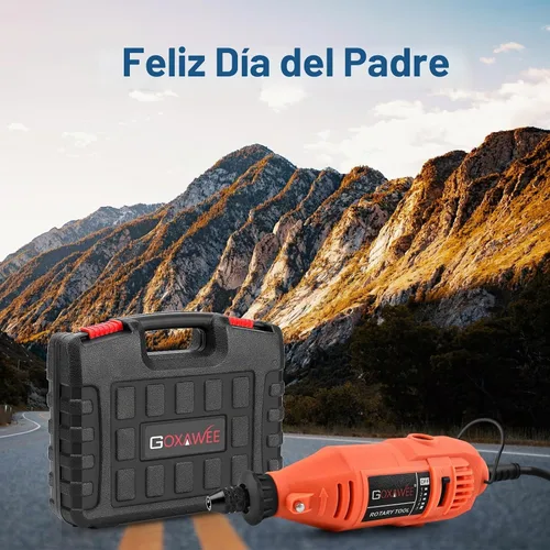 Vista 2 de GOXAWEE Kit de herramientas rotativas con portabrocas sin llave y eje flexible, herramienta eléctrica multiusos de velocidad variable y 140