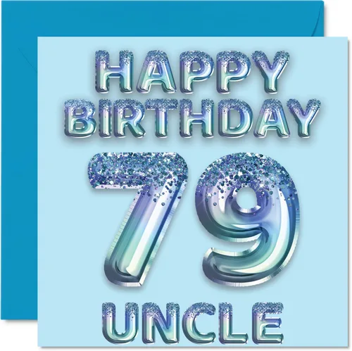 Vista 221 de Stuff4 Tarjeta de primer cumpleaños para niños, globo de fiesta con purpurina azul, tarjetas de feliz cumpleaños para niño de 1 año, nieto, hijo, 57
