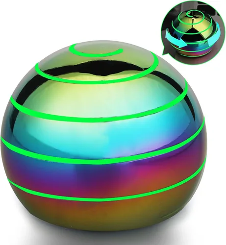Vista 8 de Dilabnba Kinetic Spinner - Bola de juguete de metal para niños y adultos, cuerpo completo, ilusión óptica, alivio del estrés, giroscopio, regalo