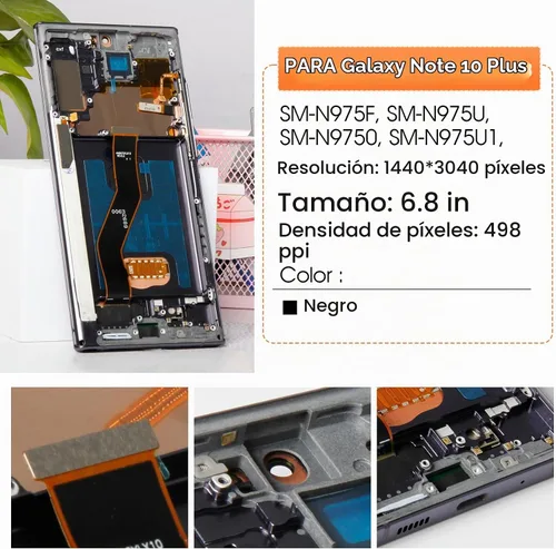 Vista 2 de Pantalla OLED para Samsung Galaxy Note 10 Plus Reemplazo de pantalla para Samsung Note 10+ Pantalla LCD SM-N975U Pantalla táctil Digitalizador