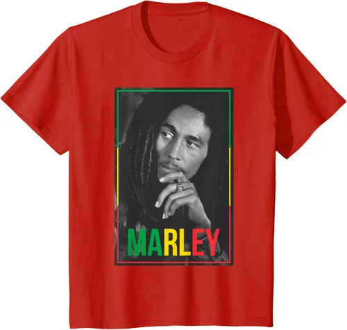 Vista 3 de Camiseta blanca oficial de Bob Marley Photo S Negro