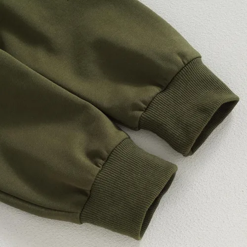 Vista 5 de Traje de Acción de Gracias para bebé, niño, sudadera de manga larga con cuello redondo y bolsillos, pantalones deportivos, 2 piezas, ropa linda