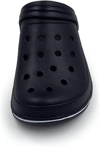 Vista 3 de Pantuflas unisex clásicas con forro de cuero estilo zuecos, AC1519