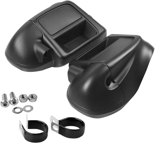 Vista 13 de XMT-MOTO Carenado inferior ventilado negro brillante con caja de altavoz de 16.5 cm para Harley Touring Road King FLHR Road Glide FLTRX Street Glide