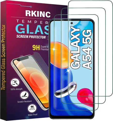 Vista 32 de RKINC Protector de pantalla [paquete de 4] para Samsung Galaxy A12 / Galaxy A02S / A12 Nacho, protector de pantalla de vidrio templado, 0.013 in
