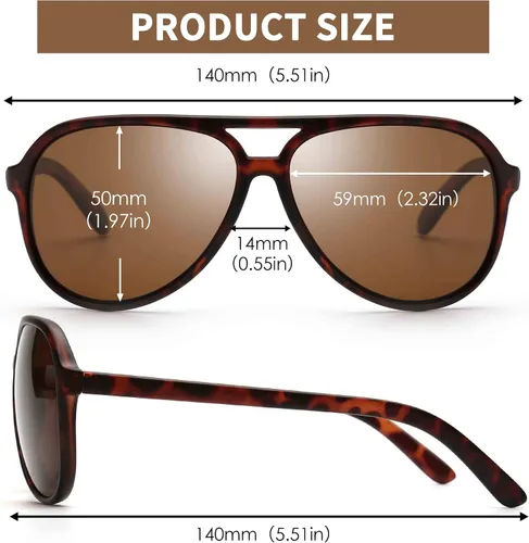 Vista 5 de JIM HALO Gafas de sol polarizadas de aviador para hombres y mujeres, gafas de conducción de plástico de gran