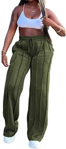 Vista 2 de PINSV Women's Wide Leg High Waisted Casual Flowy Straight Leg Pants