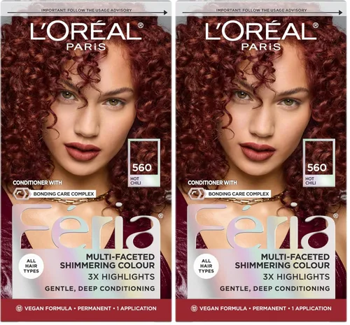 Vista 79 de L'Oreal Paris Feria - Tinte permanente brillante multifacético para el cabello, tinte de alta intensidad para reflejos 3X, 10 negro azabache