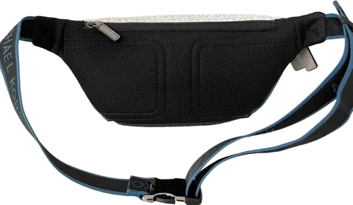 Vista 2 de Cooper - Bolsa bordada con logotipo de dos tonos y cinturón de cuero, Azul