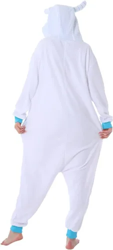 Vista 4 de dressfan Disfraz de monstruo de nieve de animales, disfraz de monstruo, pijama de monstruo para cosplay, Nieve