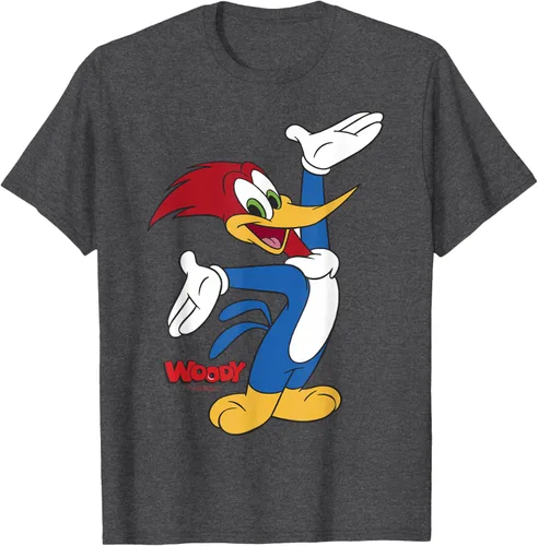 Vista 23 de Woody Woodpecker Camiseta con logotipo de cuerpo completo Negro