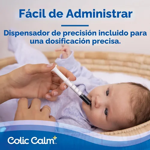 Vista 5 de Colic Calm Plus - Agua anisada con apoyo extra, gotas para gases en bebés recién nacidos, alivio de cólicos y malestar estomacal, segura y suave