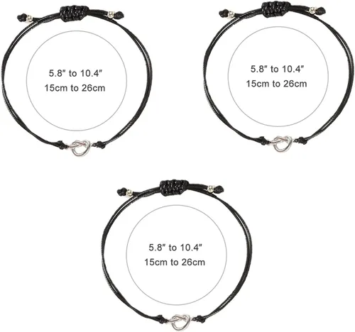 Vista 6 de choice of all Pulseras de amistad de 23456, pulseras de mejores amigas, pulseras de nudo para mujeres, niñas, adolescentes y hombres, Cobre, otro