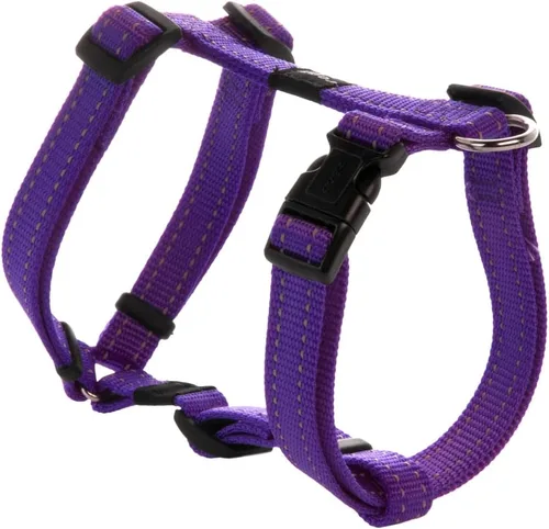 Vista 7 de Arnés reflectante ajustable para perros pequeños a medianos; collar y correa a juego disponibles, negro