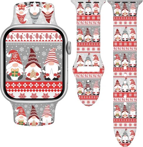Vista 10 de Banda de Reloj para Festividades Compatible con Apple Watch Series 11 10 9 8 7 6 5 4 3 Ultra SE para Mujeres y Hombres, Elegante y Divertida Banda