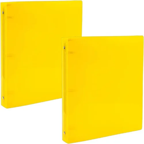 Vista 18 de JAM PAPER Carpeta de plástico de 1 pulgada, carpeta blanca de 3 anillas, se vende individualmente Blanco