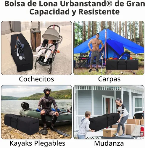 Vista 6 de Urbanstand Bolsa de Lona de Viaje de 48 Pulgadas Extra Grande para Equipo Deportivo, Bolsa de Almacenamiento para Árbol de Navidad de 7.5 Pies